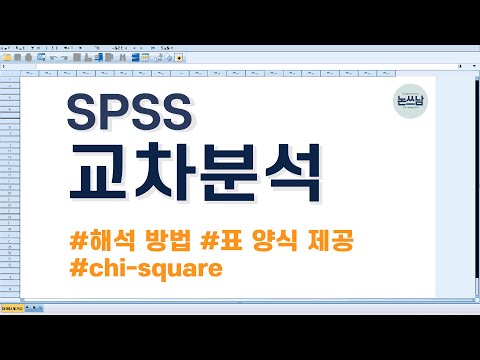 SPSS 교차분석(카이제곱 검정) 논문 표 작성, 해석 방법