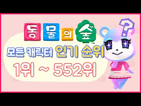 동물의 숲 시리즈에 나온 모든 캐릭터의 인기 순위를 알아보자!  【모동숲】