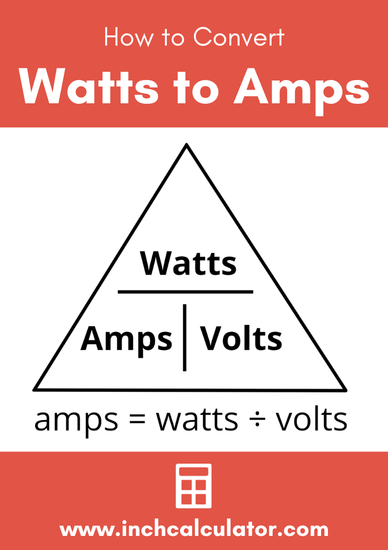 Watts To Amps Conversion Calculator - Inch Calculator