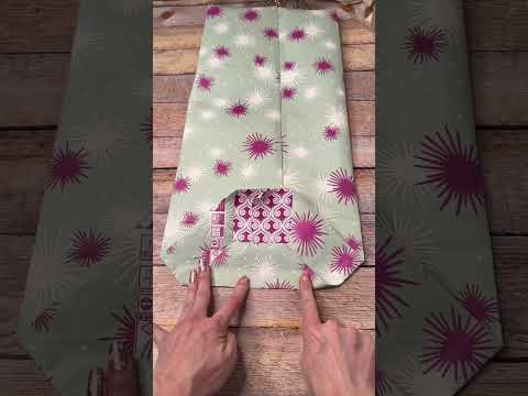 Turn wrapping paper into a gift bag! Holiday Hacks 🎁